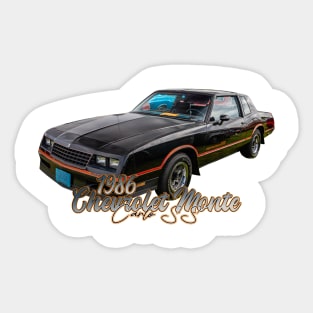 1986 Chevrolet Monte Carlo SS Sticker